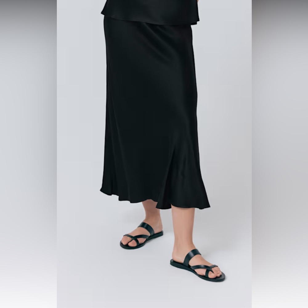 M&S Satin midi skirt